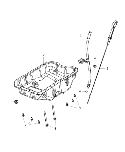 2015 Dodge Dart  Indicator-Engine Oil Level Diagram for 5047398AC