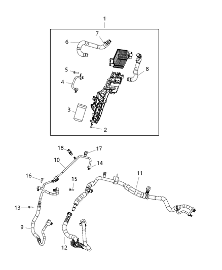2020 Jeep Renegade  Tube-COOLANT Diagram for 68499526AA