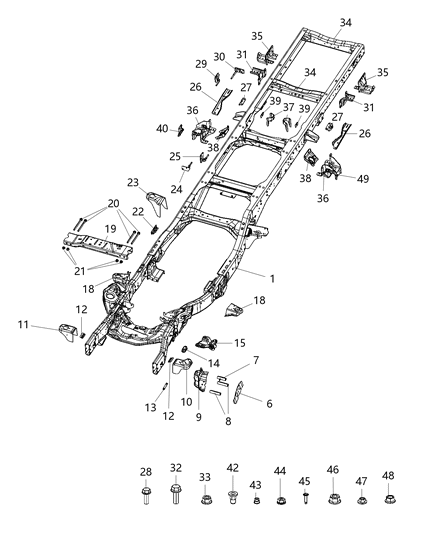 2018 Ram 3500  Bracket-Steering Gear Diagram for 68258838AB