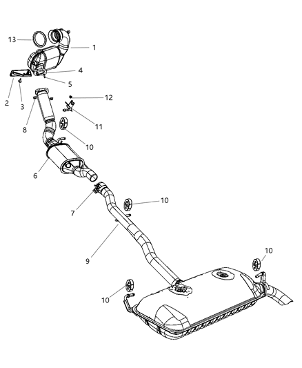 2011 Jeep Compass  ISOLATOR-Exhaust Diagram for 68142880AA
