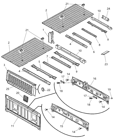 2006 Dodge Ram 2500  DEADENER-Body Panel Diagram for 55277211AA