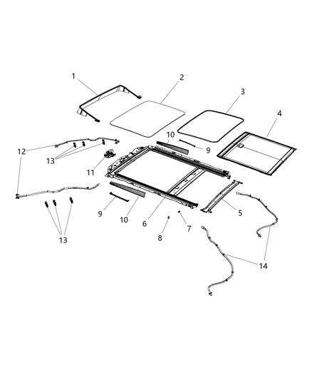 2016 Dodge Dart  SUNROOF-SUNROOF Diagram for 68237992AA