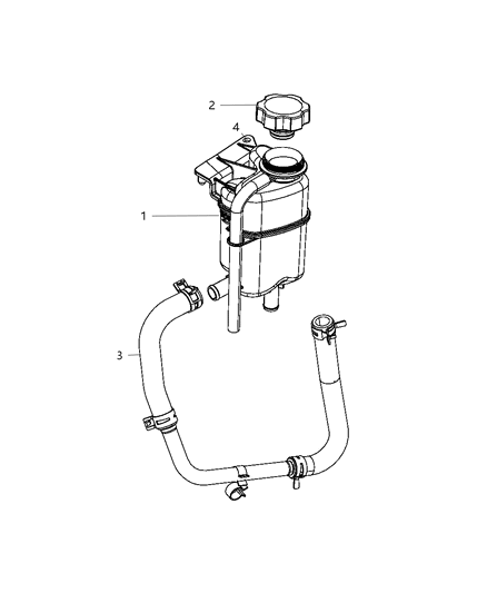 2009 Chrysler Aspen  Bottle-COOLANT Recovery Diagram for 68020935AD