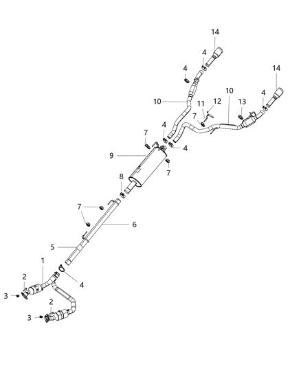 2018 Ram 1500  Converter-Exhaust Diagram for 68139891AC