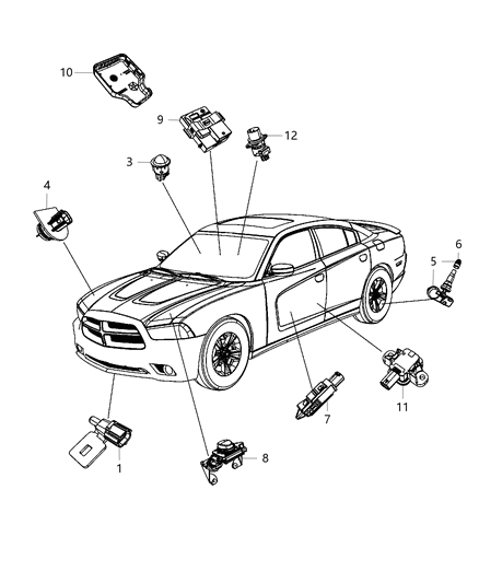2013 Dodge Charger  Clip-Abs Sensor Wiring Diagram for 68158574AA