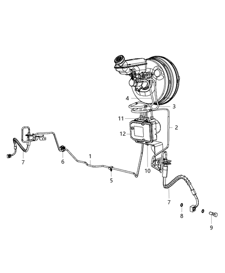 2014 Dodge Grand Caravan  Anti-Lock Brake Control Unit Diagram for 68194483AC