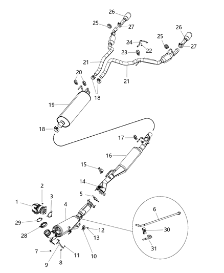 2014 Ram 1500  ISOLATOR-Exhaust Support Diagram for 52122651AE