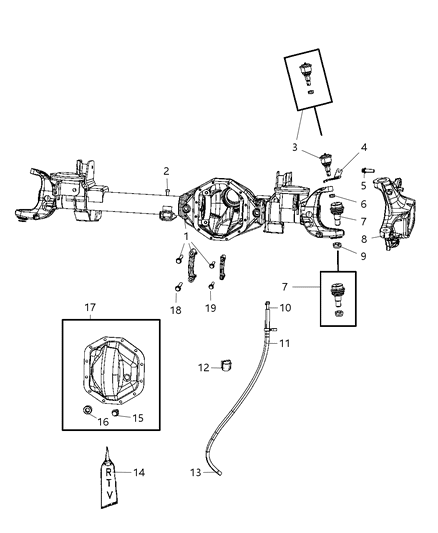 2010 Dodge Ram 4500  Clip-Vent Tube Diagram for 52114428AA
