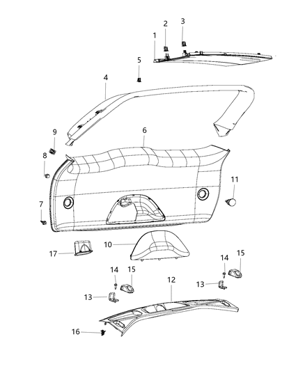 2016 Jeep Grand Cherokee  Clip Diagram for 68085677AA