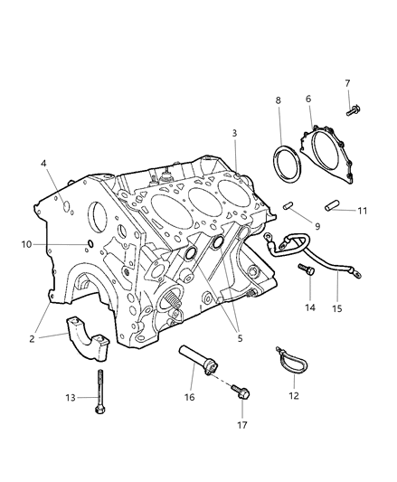 2004 Chrysler 300M  Heater-Engine Block Diagram for 4609325AB