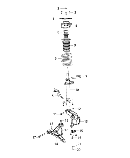 2015 Ram ProMaster 1500  *STRUT-FRONTSUSPENSION Diagram for 68157795AD