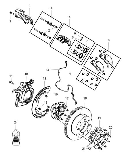 2013 Ram 3500  Sensor-Anti-Lock Brakes Diagram for 68267479AA