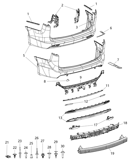 2019 Chrysler Pacifica  NUT/WASHE Diagram for 6512384AA