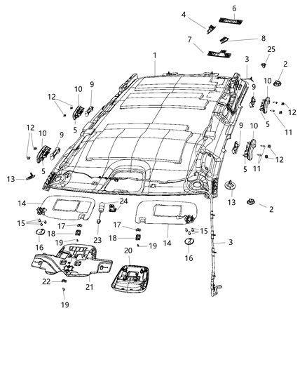 2019 Jeep Grand Cherokee  Screw-Tapping Diagram for 6508673AA