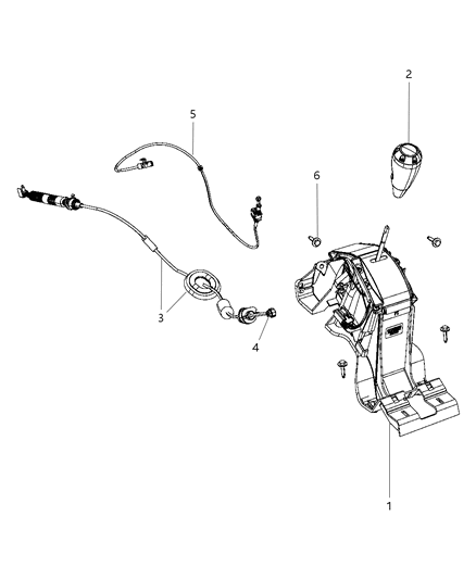 2009 Dodge Caliber Shifter-Transmission Diagram for 04877486AA