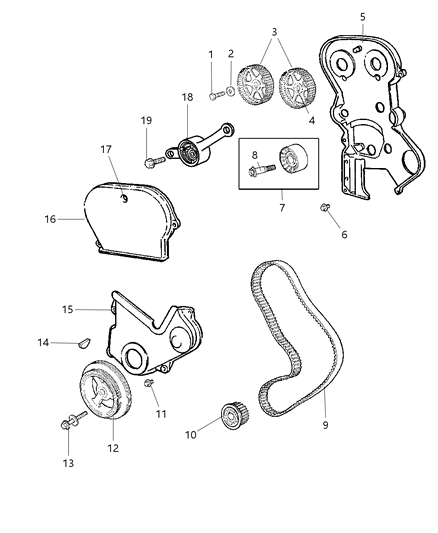 2008 Chrysler PT Cruiser  DAMPER-CRANKSHAFT Diagram for 4777618AG