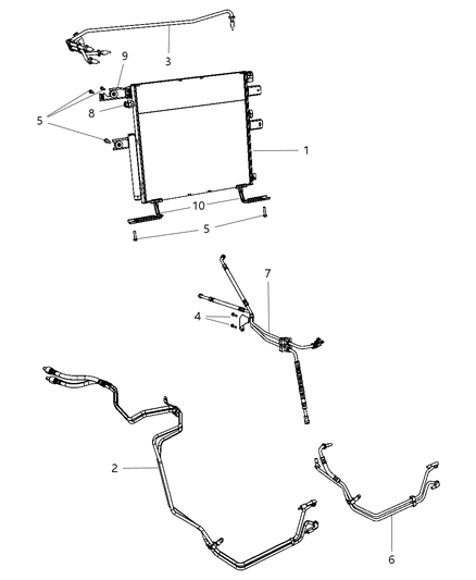 2011 Ram 3500  Line-Oil Cooler Inlet Diagram for 68069562AA