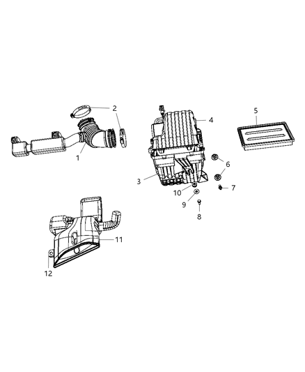 2010 Chrysler Sebring  Filter-Air Diagram for 4891713AA
