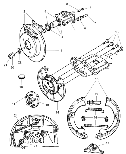 2004 Chrysler Town & Country ADJUSTER-Parking Brake Diagram for 5019877AA