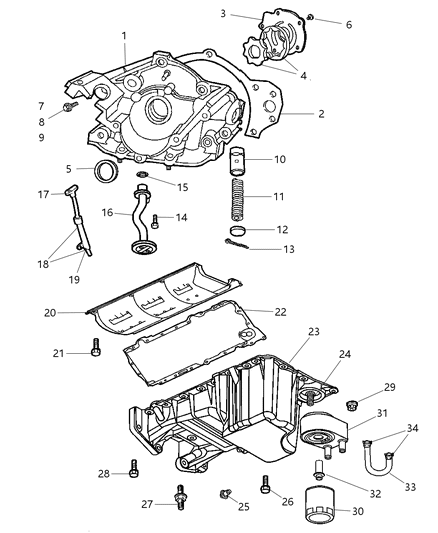 2006 Dodge Magnum  Bolt-HEXAGON FLANGE Head Diagram for 6503948