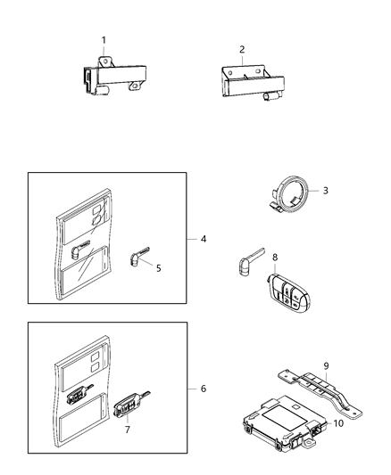 2019 Jeep Renegade  Receiver-Wireless Ignition Node Diagram for 68439266AA
