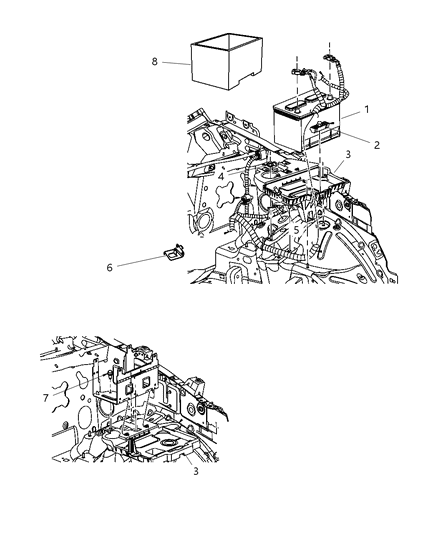2009 Dodge Nitro  Cover-Battery Diagram for 5148003AB