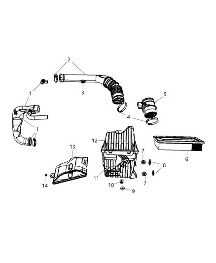 2010 Dodge Avenger  Filter-Air Diagram for 4891791AA