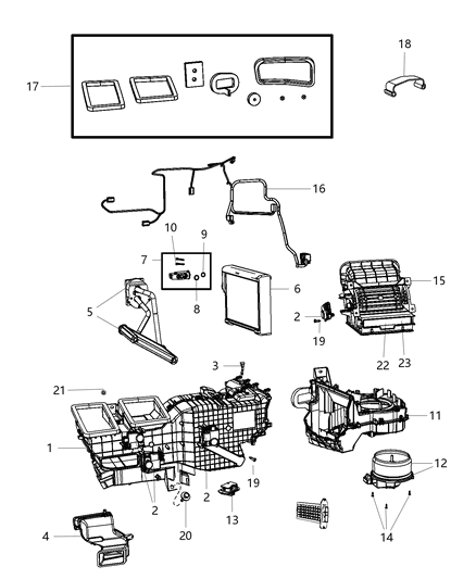 2020 Ram 1500  Motor-Blower With Wheel Diagram for 68214892AC