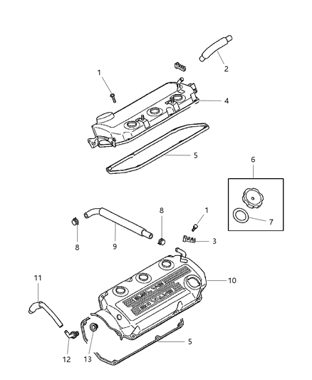1997 Dodge Avenger  Valve-PCV Diagram for MD183547