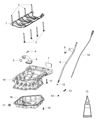 2011 Chrysler Town & Country  Pan-Engine Oil Diagram for 68051597AD