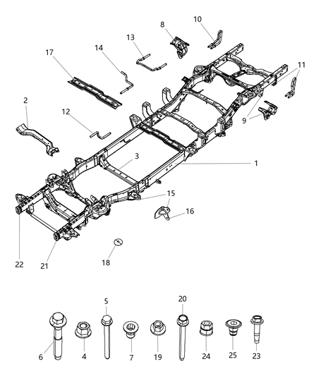 2014 Ram 1500  Frame-Chassis Diagram for 68161254AD