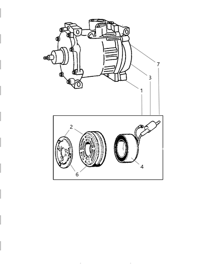 2006 Dodge Ram 1500  COMPRES0R-Air Conditioning Diagram for 55056444AC