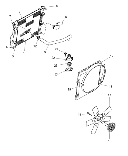 2000 Dodge Durango  Clutch-Fan Diagram for 52028799AA