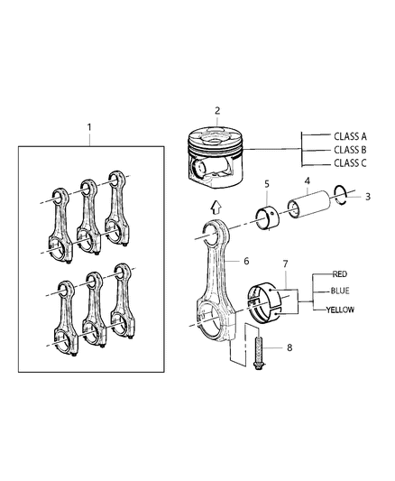 2015 Ram 1500  Ring-Piston Pin Diagram for 68211169AA