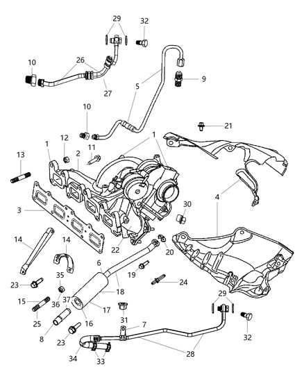 2009 Chrysler PT Cruiser  Gasket-Banjo Diagram for 4852396AB
