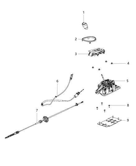 2013 Chrysler 200  Transmission Shifter Diagram for 5273244AL