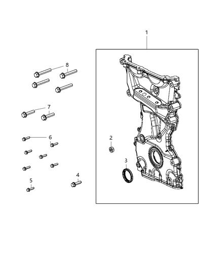 2014 Dodge Dart  Bolt-HEXAGON FLANGE Head Diagram for 6509285AA