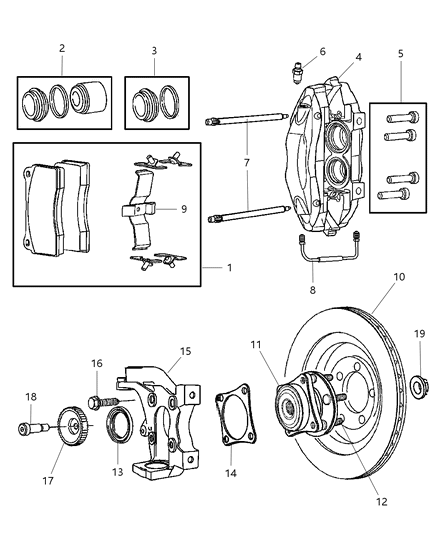 2003 Dodge Viper  CALIPER-Disc Brake Diagram for 5136152AA