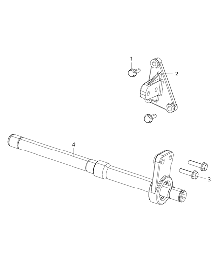 2017 Dodge Journey  Bracket-Drive Shaft Center Bearing Diagram for 68078177AA