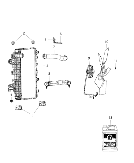 2020 Ram 2500  Cooling Diagram for 68359841AC