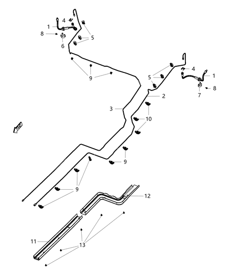 2018 Jeep Cherokee  Line-Brake Diagram for 68175256AD