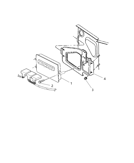 2007 Dodge Ram 3500  Electrical Powertrain Control Module Diagram for RL094356AF
