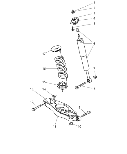 2005 Dodge Magnum  *ABSORBER-Suspension Diagram for 4895563AA
