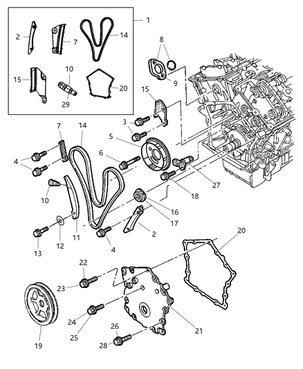 2007 Chrysler 300  Screw-HEXAGON Head Diagram for 6100297