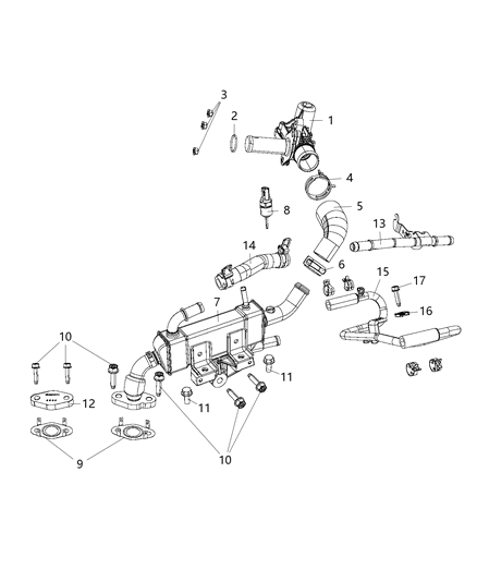 2017 Dodge Durango  Clamp-Hose Diagram for 6511759AA