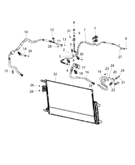 2019 Jeep Compass  Line-A/C Discharge Diagram for 68302514AA