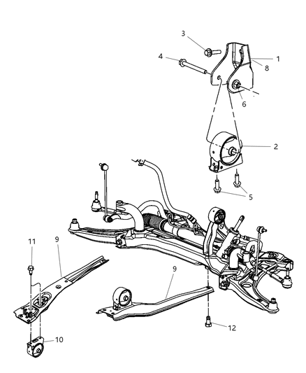 2007 Jeep Compass  Bolt-HEXAGON FLANGE Head Diagram for MF140283