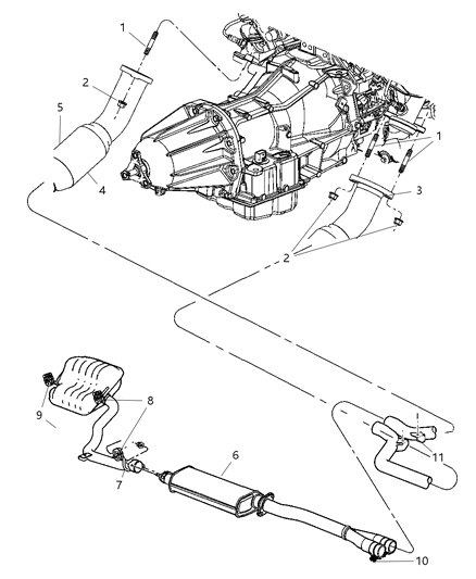 2008 Dodge Charger  Catalytic Converter Diagram for 4578935AB