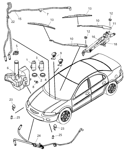 2004 Chrysler Sebring  Screw-HEXAGON Head Diagram for 6506143AA
