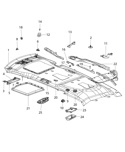 2017 Dodge Grand Caravan  Screw Diagram for 6511101AA